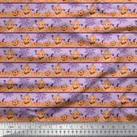 Soimoi velvet tkanina Spider Web & bundev Halloween Print šivaći tkaninski dvorište širom