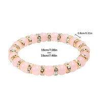 Narukvice za žene Sweet Creative ružičasti narukvica Breskva kamena za jednu prstenu narukvicu svježeg