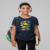 Kiddie Colorful Dinos Art Majica Juniors -image by Shutterstock, Medium