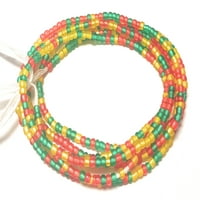 Crvene zelene žute multikolorske strukske perle, žice za vezanje pamuka, perlica