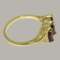 Britanci izrađeni 18K žuti zlatni prirodni Garnet Ženski prsten - Veličine opcije - Veličina 7.5