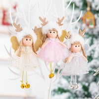 Božićno drvce viseći dekor anđeo plišato neto gaze Sequin privjesak