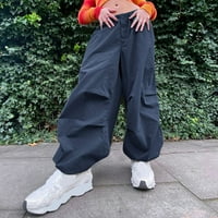 Khaki Hlače za žene Žene Loose Cargo Pants Hip Hop Sportske hlače Izvođenje labavih nogu casual pantalone