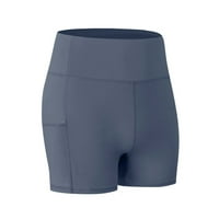 Jyeity Ženska kratke hlače ispod 5 dolara, džep visokih struka Yoga Sportske kratke hlače Mornarice