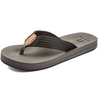 Muški flip flop klasične udarne sandale crno sive veličine 10