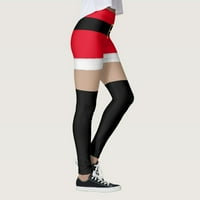 Cuekondy High Struine tajice za žene Custom Božićni ispisani Custom Skinny Trčanje Božić Santa Pilates