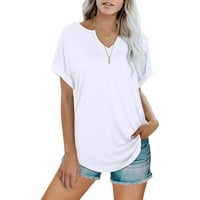 Dame majica V izrez Osnovne karoserije Slabice za odmor Stil Soft Ladies Proljeće Summer Casual Odjeća