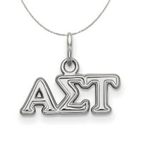 Sterling Silver Alpha Sigma Tau XS grčka ogrlica