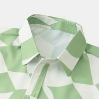 Muške majice casual geometrijski tiskani kratki rukav isključuju košulju ogrlice