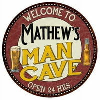 Mathew's Man Cave 12 okrugli metalni znak Kuhinjski bar zidni dekor 200120035327