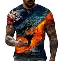 Odeerbi ljetne grafičke majice za muškarce Casual Cool Style 3D ispis bluza Fitness Sports Tops Okrugli