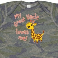 Inktastic moj sjajan ujak voli me - slatka žirafa poklon baby boy ili baby girl bodionicu