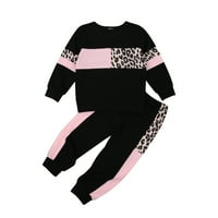 Djevojčice Toddler Sets Dukseri dugih rukava Tors + hlače patchwork leopard print titlo