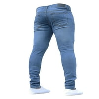 Glookwis muške srednje struk pantalone Ležerne prilike na dnu tanke tanke pantalone Skinny patentne