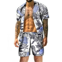Muške odjeće s kratkim rukavima Modna majica Leisure Hawaii Seaside hlače Shorts Odštampana plaža Street