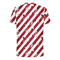 Američke majice za zastave za muškarce kratki rukav CrewNeck zastava pulover fitness sport majica svijetlo