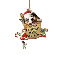 Božićni ukrasi Početna Dekor ukras za pse Ornament Lijep drveni poklon ukras ornament Ornamenta za pse
