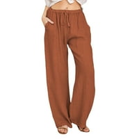 Teretne pantalone za žene Trendy Solid Color Tether pamučne platnene karoserije pamučne pamučne pature