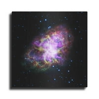 Luxe Metal Art 'Crab magline Multi-Wavelengths' Hubble Space Teleskop Metal Wall Art, 12 x12