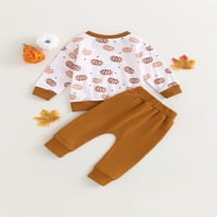 Djeca Toddler Baby Halloween Outfit bundeve Print Duge dugih rukava i elastične hlače postavljene za