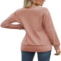 NOLLA za žene pletene vrhove dugih rukava, džumbani prvenstveni pulover Dame Elegantna bluza tunika