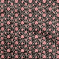 Onuone poliester spande crna tkanina Azijski Suzani Šiveni materijal Ispis tkanina sa dvorištem širom