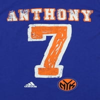 Adidas NBA omladinske djevojke New York Knicks Carmelo Anthony # igrač tee, plava
