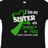 Inktastic Volim svoju sestru sa cerebralnom paralizom poklon dječaka mališana ili majica Toddler Girl