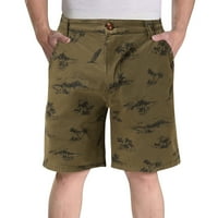 Muški kratke hlače Ležerni muški ljetni ispisani pant Kratki povremeni ravni kratkic pantrični taster