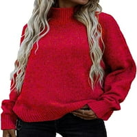 Ženska zimska pletena duks pulover dugih rukava Trendi labavi lagani lagani džemper vrh