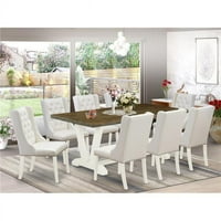 Kuhinjski stol V-stila - platna bijela