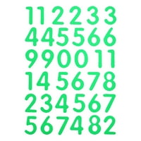 Wozhidaoke Ogulište i tapeta Stick Svjetlosni brojevi Engleski slova Svjetleće naljepnice Uklonjive