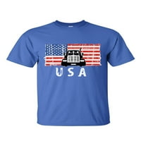 Veliki i visoki tee - Američka zastava USA Majice za kamione za muškarce