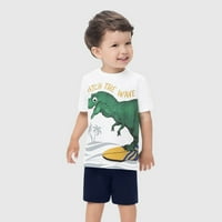 Baby Boy Outfits kratki rukav Cartoon Dinosaur Prints Torps The Nats The Hots Hotsas Child Dečice Gentleman