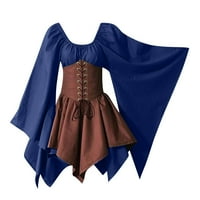 Srednjovjekovna kostimorska haljina Kordetni suktni suktni suktni suknji Prevelika renesansa preko haljine