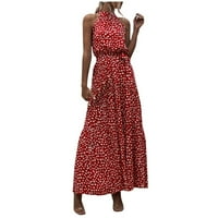 Ljetne haljine za ženske haljine za Ninag Prodaja Žene Ljeto Dot & Cvjetni print Boho Duga haljina Večernja zabava za plažu