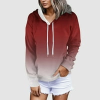 Dianli Women Loot Fit Jesen Zima Topla pulover Dukseri za kockice Dragi Slatka bluza s džepom Žene Žene