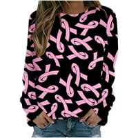 Na raspolaganju na raspolaganju košulja raka dojke za žene ružičasta vrpca Print pulover rak raka raka