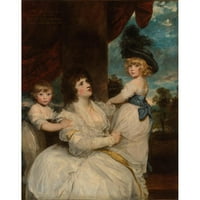 Sir Joshua Reynolds Crni moderni uokvireni muzej umjetnički print pod nazivom - Portret Jane, grofica