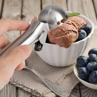 Hibalala Sladoledska kašika s okidačem, nehrđajući čelik, metalna kašika sladoleda, perilica posuđa