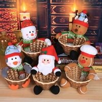 Sretan božićni bombon za skladištenje kućna dekoracija stola Snjegović Organizator košara Novogodišnja poklon torba