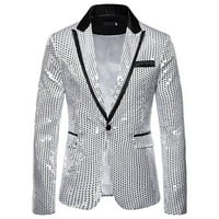 Tawop zimska odjeća Muška i zimska modna modna sekfija Ležerne prilike za odijelo Silver 8