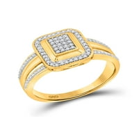 Jewels 10kt Žuto zlato Žene Okrugli dijamantski kvadratni klaster CTTW