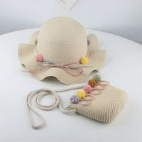 Dianhelloya 2- godina bebe šešira slama cvijeta slatka čista boja bow-čvorove kapice za vanjsku hranu
