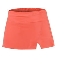 Glookwis Dame Solid Color Mini pantalone lažne dvije joge suknje za podizanje teretane za dizanje tajica