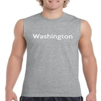 Arti - Muška grafička majica bez rukava - Washington