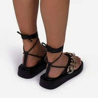 Sandal ravnalnog oblika za žene Flip Flop Gladijator čipke udružene sandale, križne sanduke, sandale