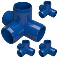 1-1 4 4-smjerni PVC tee namještaj u plavoj boji, 1,66 Stvarni id ,, USA, UV otporan, otporan na udarce,