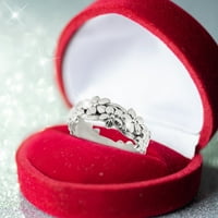 Cvjetni oblik oko prstenova žena modni trend puni cvjetni prsten ženski dijamantni prstenovi za žene