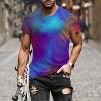 Clearance ispod $ Charella Muška modna ljetna dekolte majica 3D štampanje uzorak s kratkim rukavima